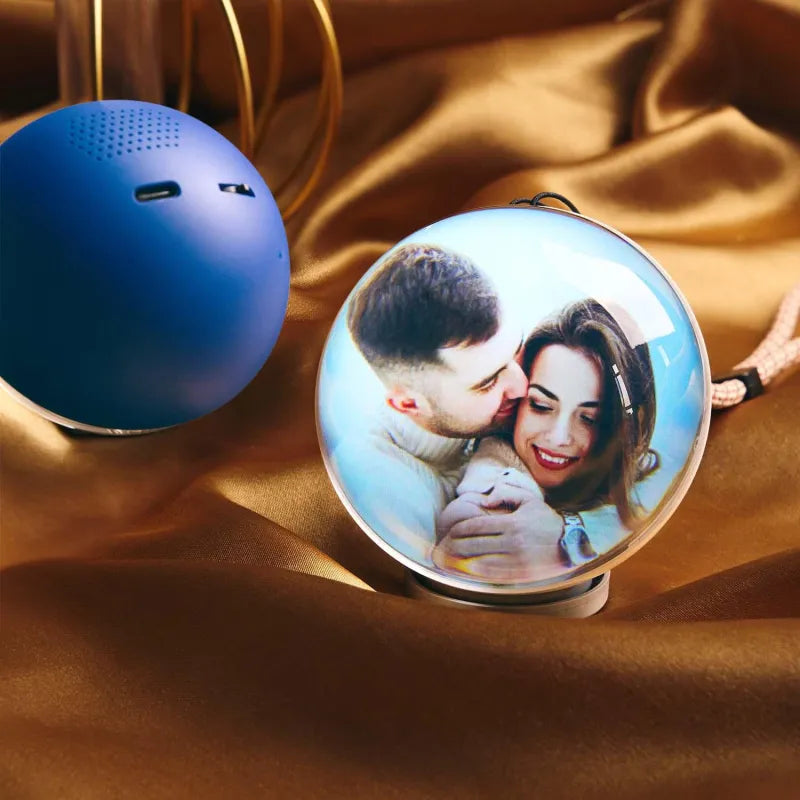 Glas Video Kugel Memory Orb - Abspielbare Video-Kugel, Personalisierbar, Perfekt für Liebende, Valentinstag, Geburtstag, Weihnachte, Feiern