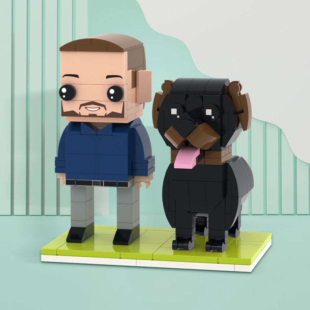 Voll personalisierbare Brick Figures für Hundeliebhaber – Komplett anpassen- und individualisieren