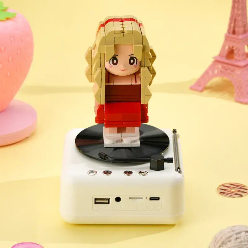 Personalisiertes Bausteinfiguren-Set mit Bluetooth-Lautsprecher – Individuelles Geschenk für Jubiläum, Geburtstag & mehr
