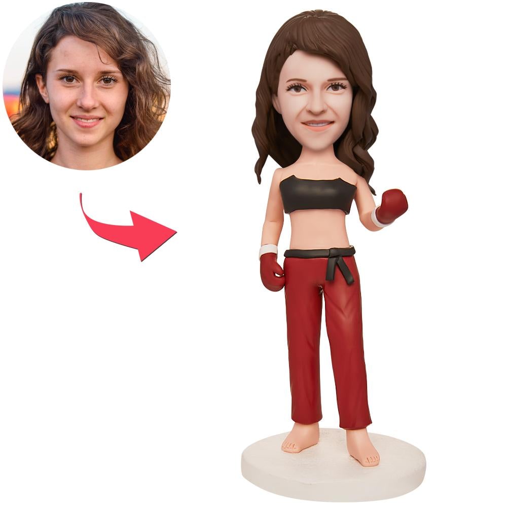 Personalizirani Boxer Bobblehead – borac s gravurom