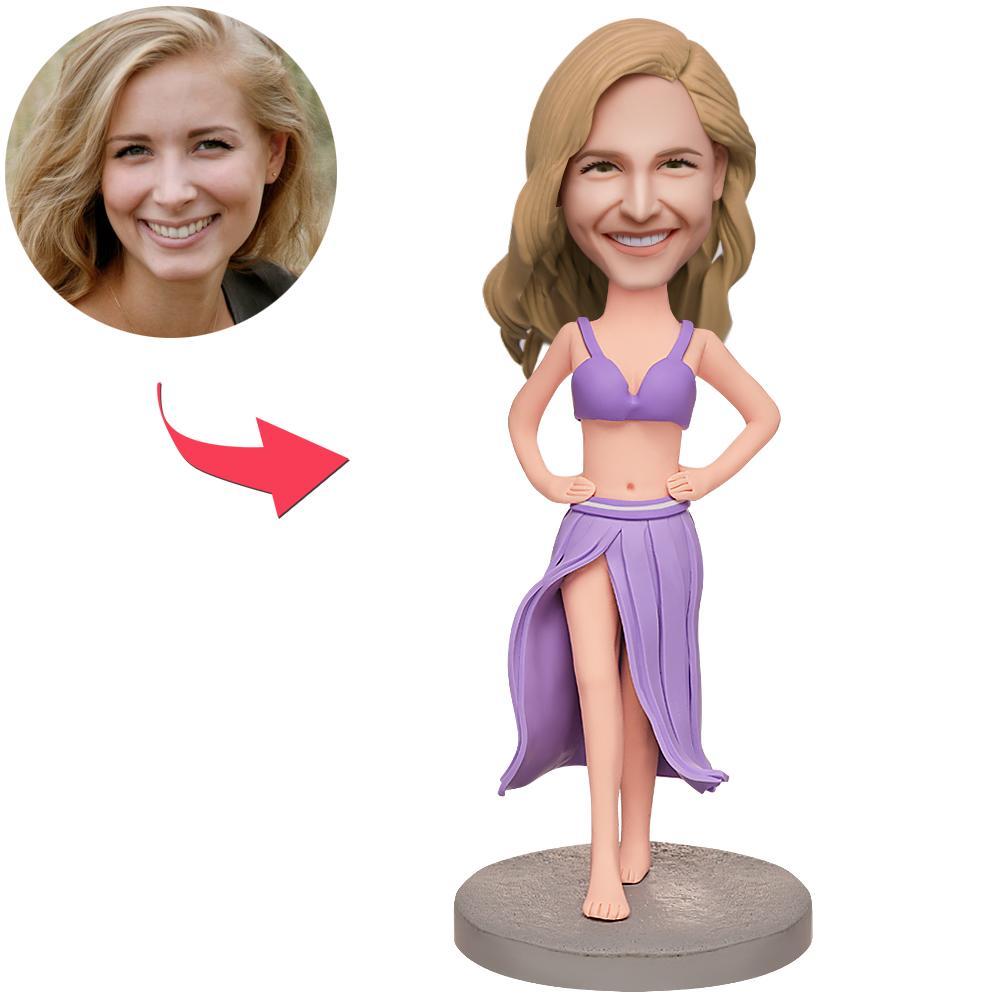 Personalizirani trbušni ples Bobblehead - plesačica s gravurom