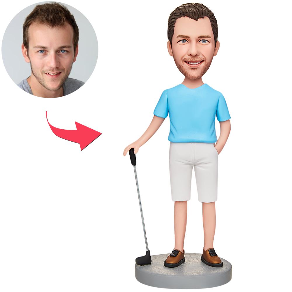 Personalizirani golfer Bobblehead - savršen za ljubitelje golfa s graviranjem