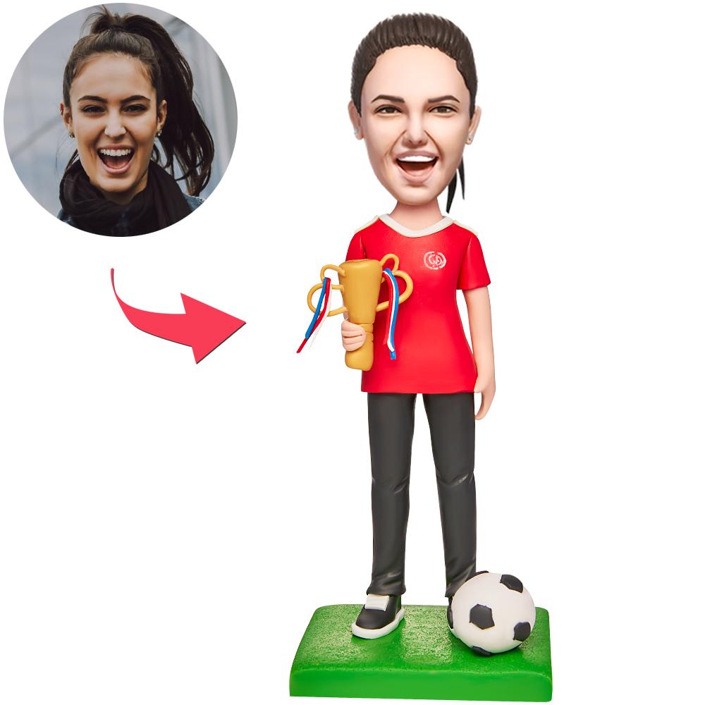 Personalisierter Fußball-Champion Bobblehead – Mit Gravur