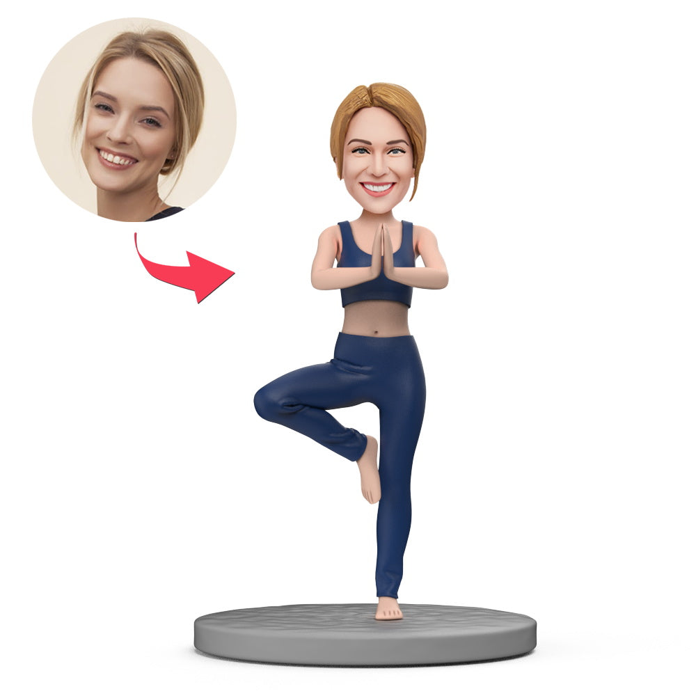 Personalizirani učitelj joge Bobblehead – s graviranjem