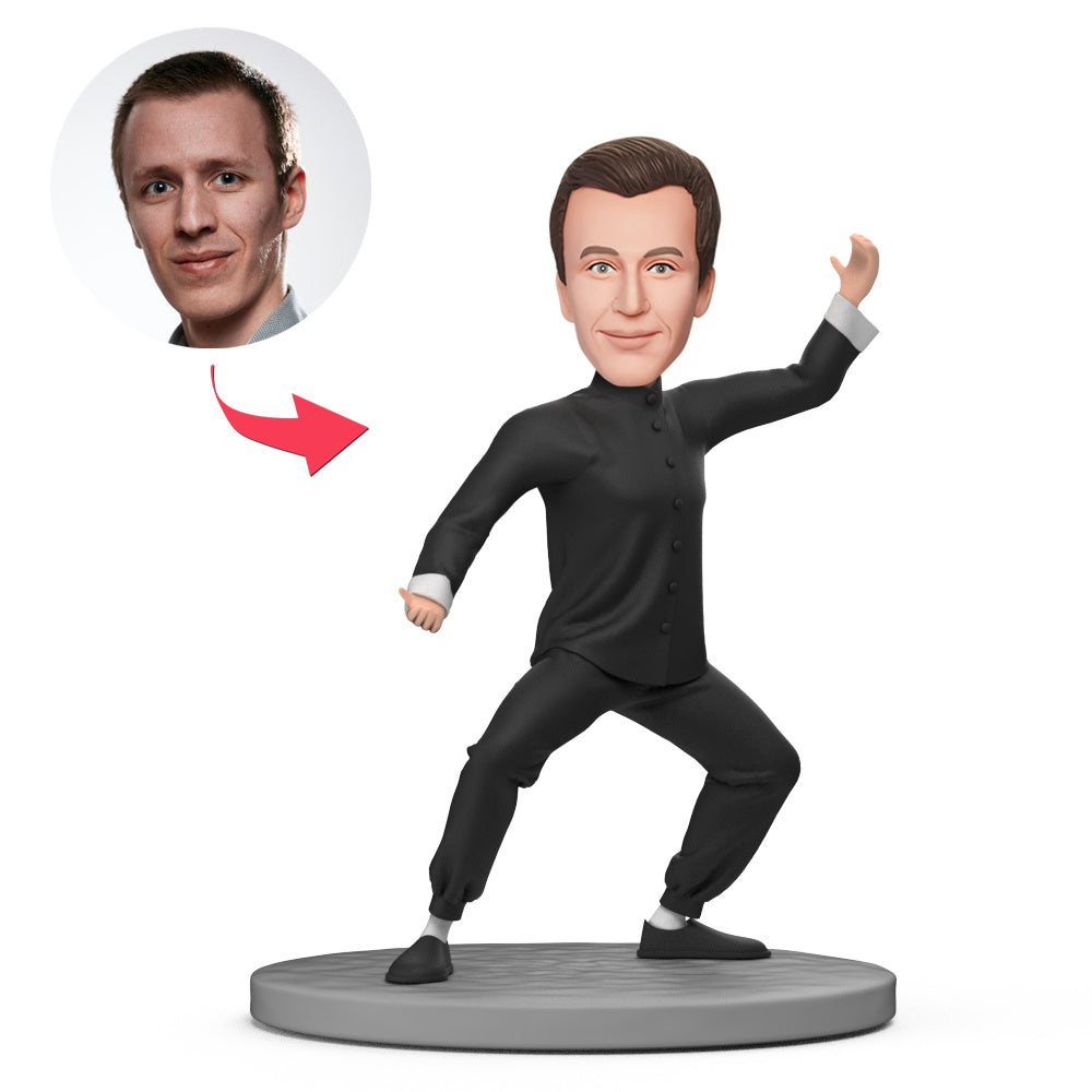 Personalizirani Kung Fu Bobblehead - majstor borilačkih vještina s graviranjem