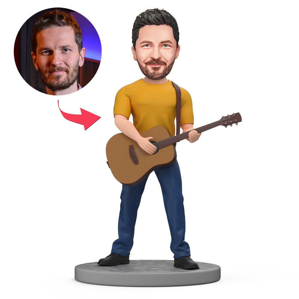 Personalizirani Singer Bobblehead – s gitarom i graviranjem