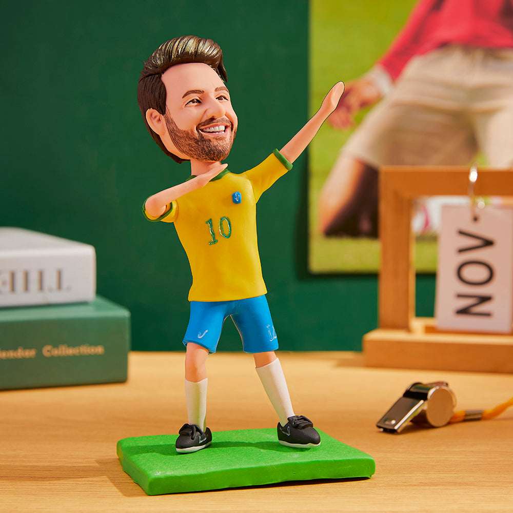 Personalizirani nogometni bobblehead – stil svjetskog prvaka Brazila s graviranjem