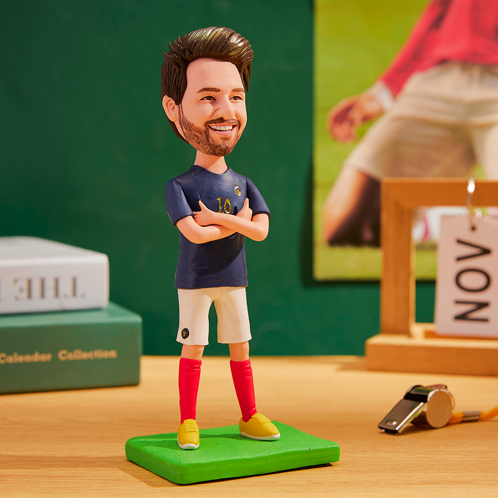 Personalizirani nogometni bobblehead – stil svjetskog prvaka Francuske s graviranjem