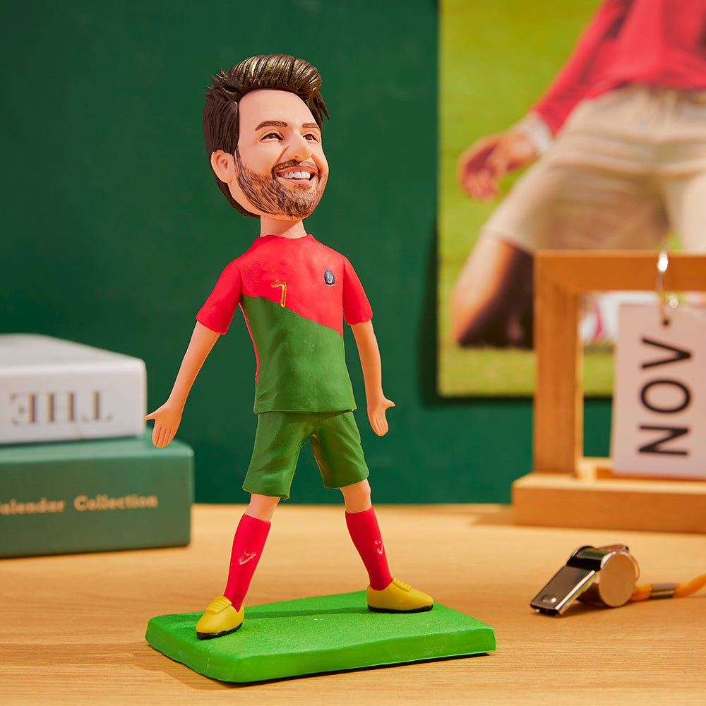 Personalizirani nogometni bobblehead – stil svjetskog prvaka Portugala s graviranjem
