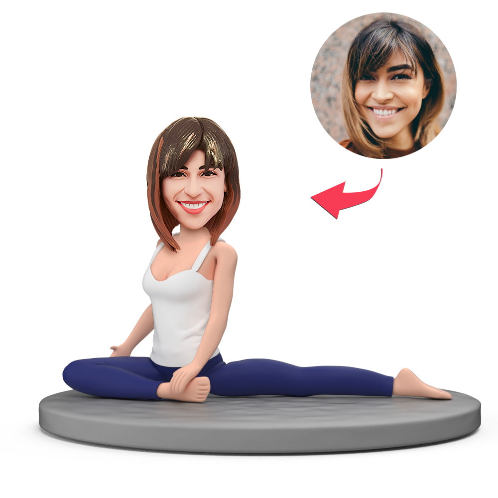Personalizirani Yoga Bobblehead – smiješni Yogini s graviranjem