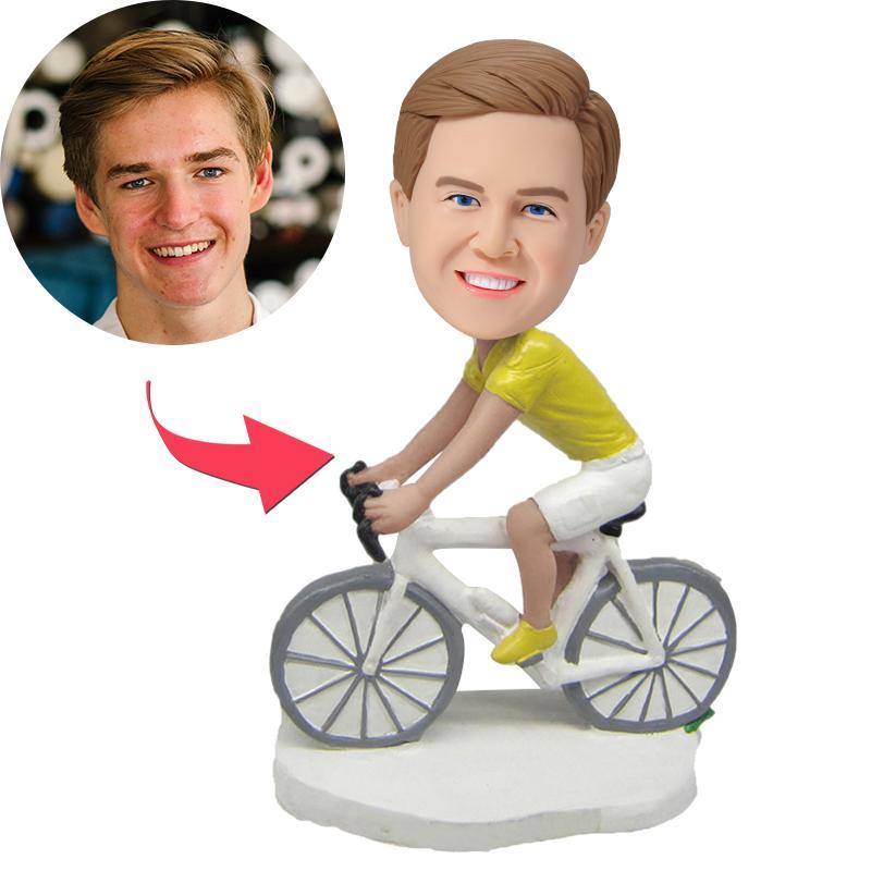Personalized Biker Bobblehead – On the Motorcycle with Engraving