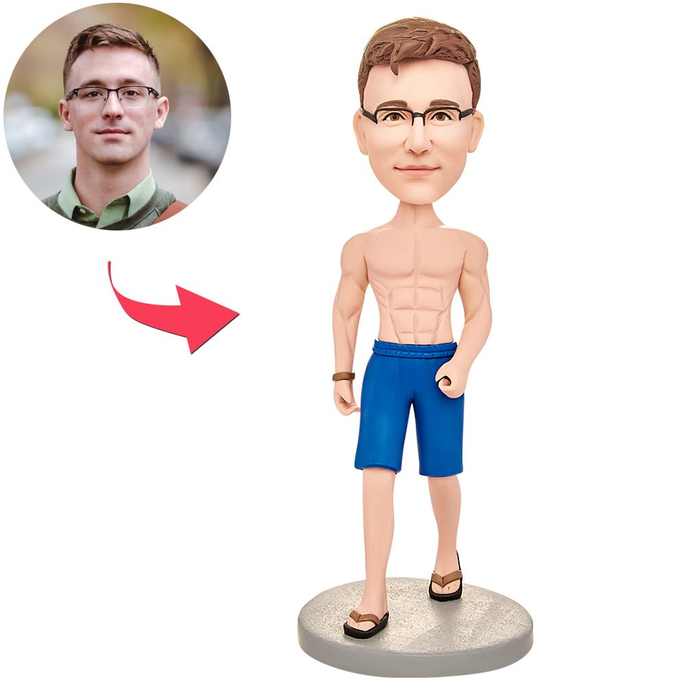 Personalizirani Muscle Man Bobblehead – snažan izgled s graviranjem