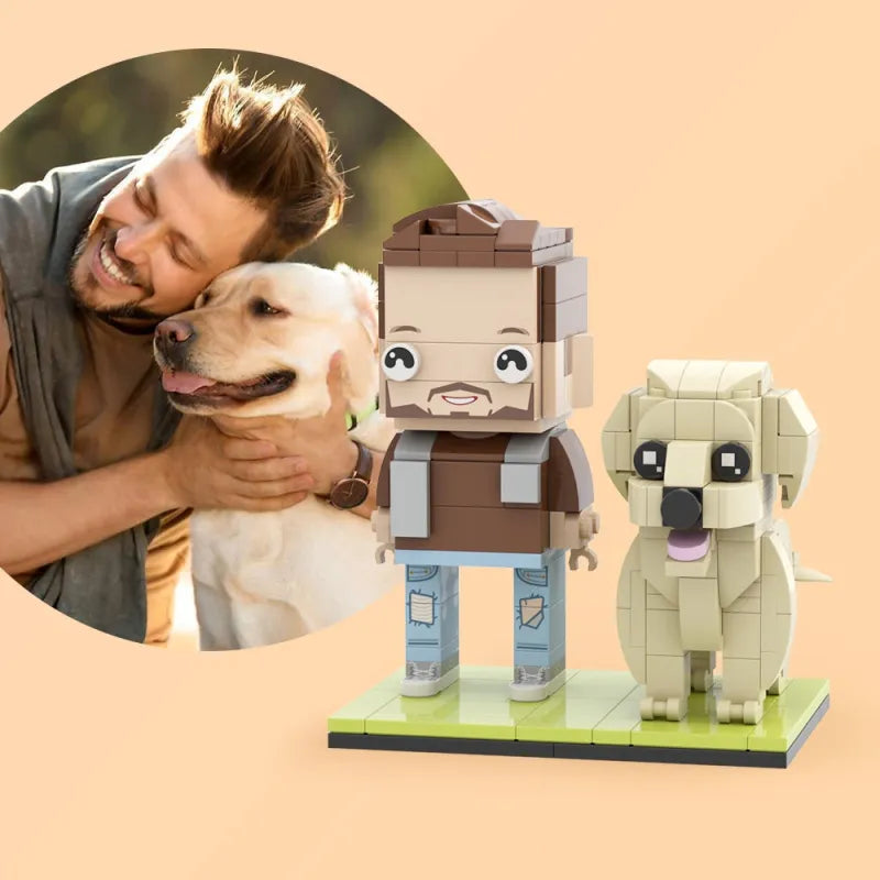 Voll personalisierbare Brick Figures für Hundeliebhaber – Komplett anpassen- und individualisieren