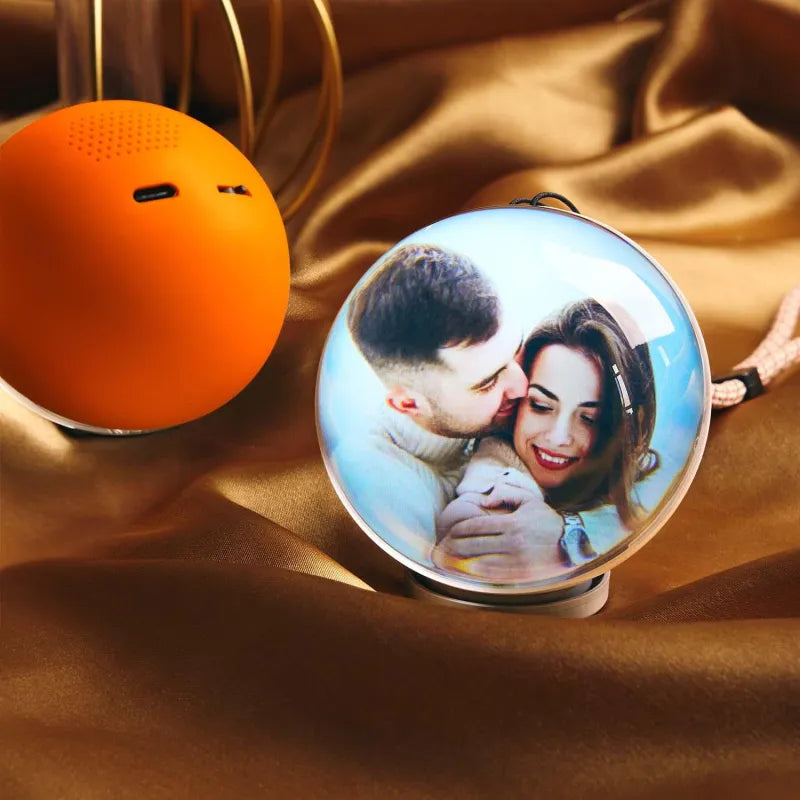 Glas Video Kugel Memory Orb - Abspielbare Video-Kugel, Personalisierbar, Perfekt für Liebende, Valentinstag, Geburtstag, Weihnachte, Feiern