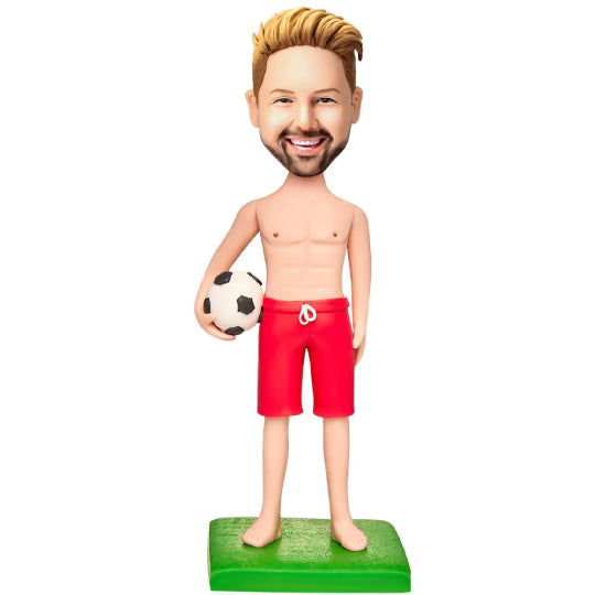 Personalizirani Football Bobblehead – sportski igrač sa Sixpackom i graviranjem