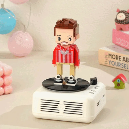 Personalisiertes Bausteinfiguren-Set mit Bluetooth-Lautsprecher – Individuelles Geschenk für Jubiläum, Geburtstag & mehr