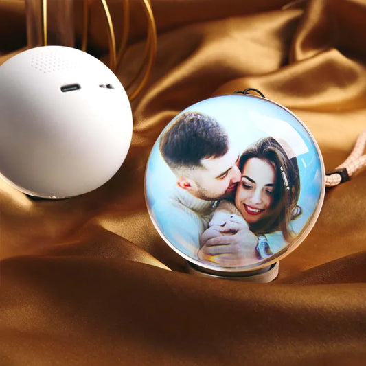 Glas Video Kugel Memory Orb - Abspielbare Video-Kugel, Personalisierbar, Perfekt für Liebende, Valentinstag, Geburtstag, Weihnachte, Feiern