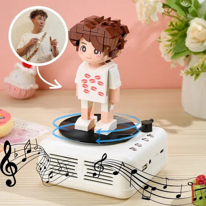 Personalisiertes Bausteinfiguren-Set mit Bluetooth-Lautsprecher – Individuelles Geschenk für Jubiläum, Geburtstag & mehr