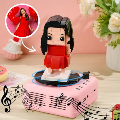 Personalisiertes Bausteinfiguren-Set mit Bluetooth-Lautsprecher – Individuelles Geschenk für Jubiläum, Geburtstag & mehr