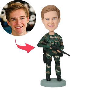 Personalisierter Navy Seal-Bobblehead – Elitekämpfer mit Gravur