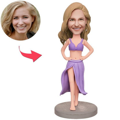 Personalizirani trbušni ples Bobblehead - plesačica s gravurom