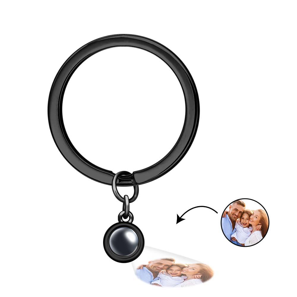 Personalized Photo Projection Keychain - Custom Keyring for Family Gifts