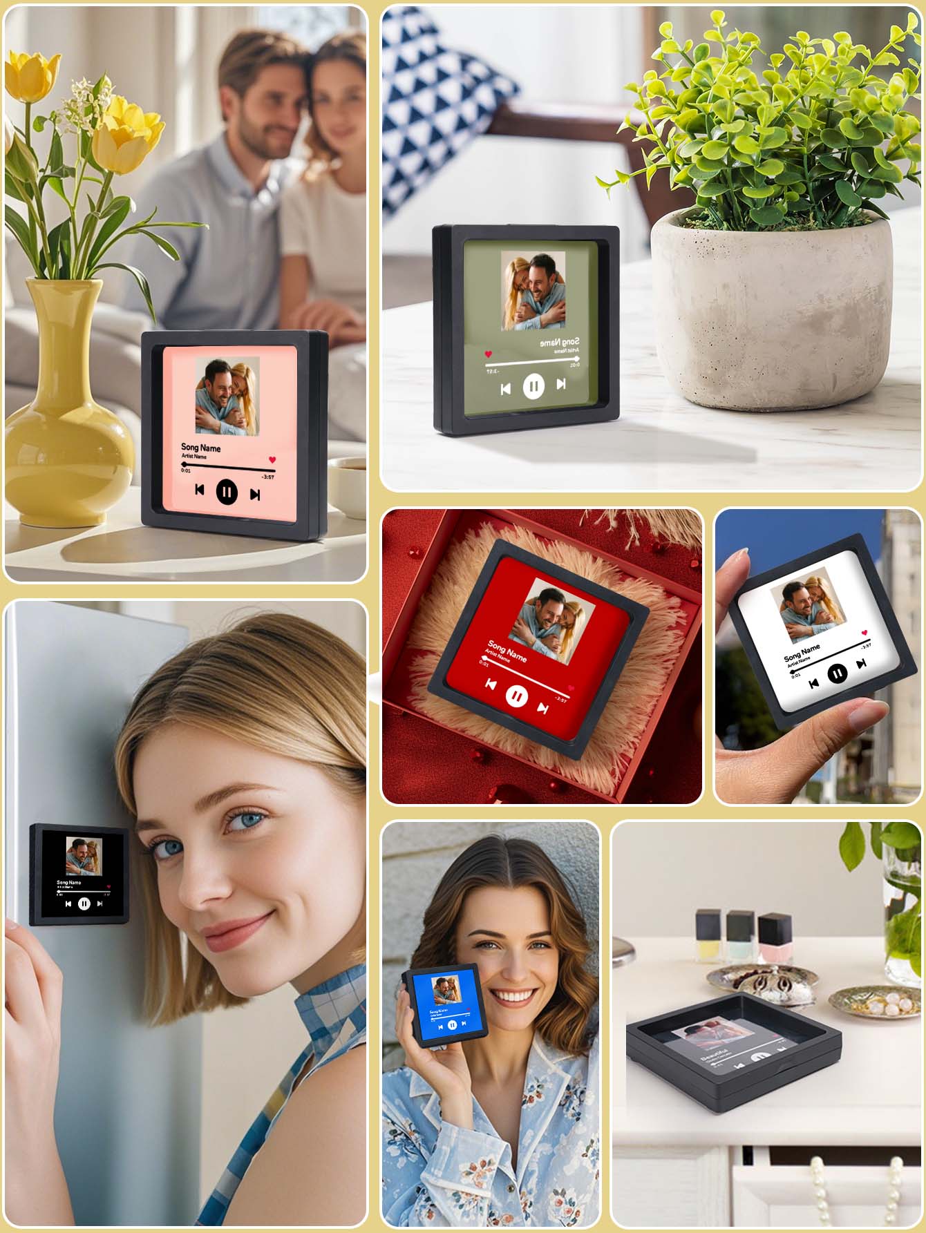 Individueller Foto-Musik-Kühlschrankmagnet für besondere Home-Deko _