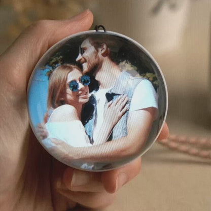 Glas Video Kugel Memory Orb - Abspielbare Video-Kugel, Personalisierbar, Perfekt für Liebende, Valentinstag, Geburtstag, Weihnachte, Feiern